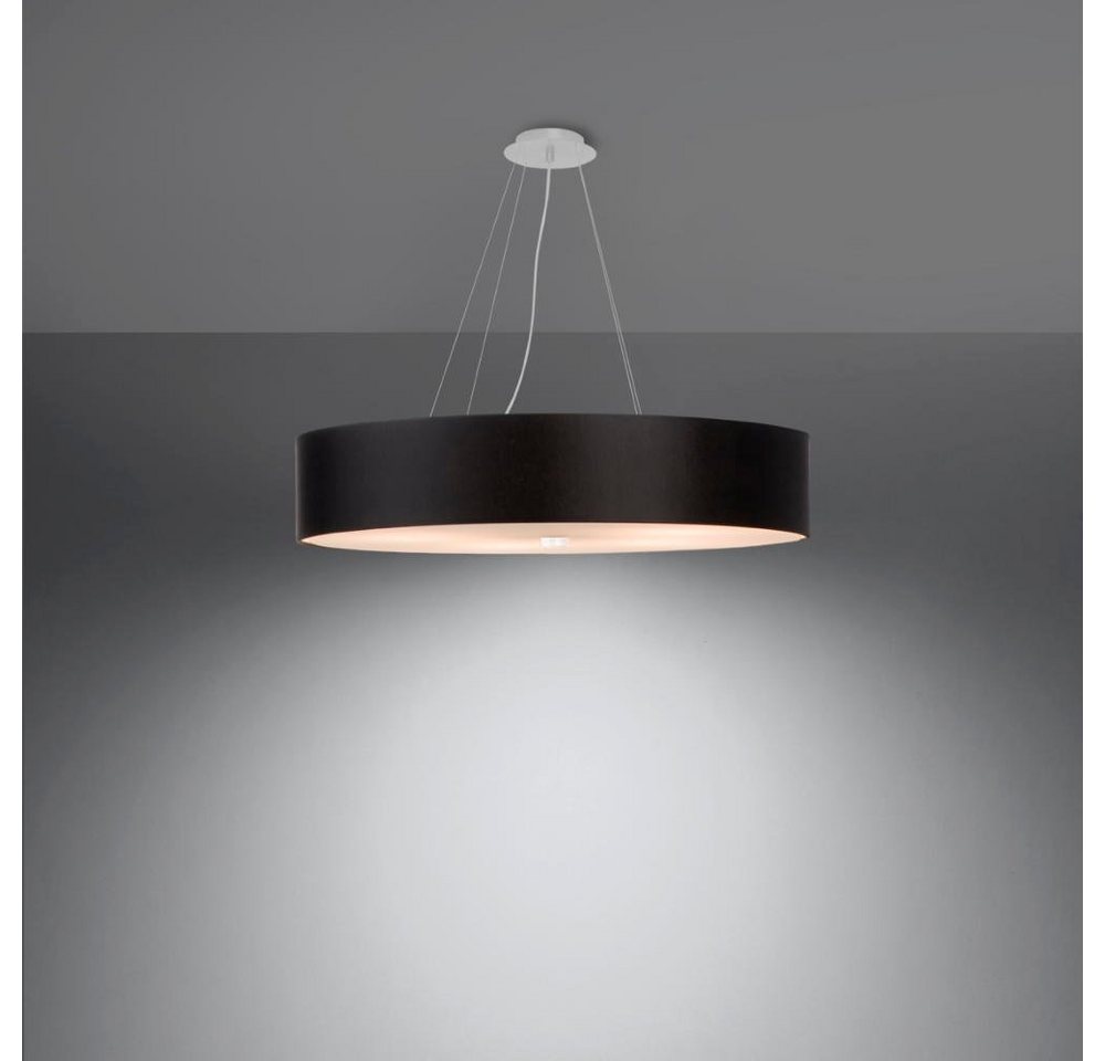 famlights Hängeleuchte, Pendelleuchte Sole in Schwarz E27 6-flammig 150x700mm, keine Angabe, Leuchtmittel enthalten: Nein, warmweiss, Hängeleuchte, Pendellampe, Pendelleuchte von famlights