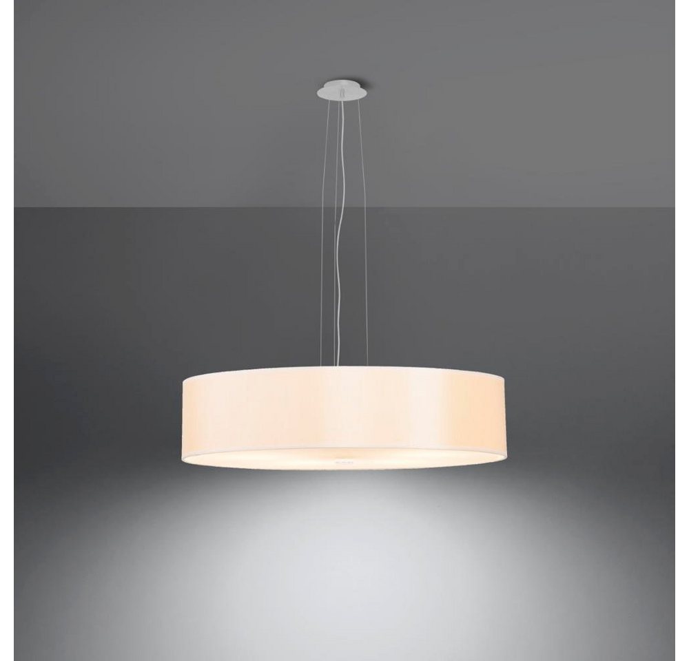 famlights Hängeleuchte, Pendelleuchte Sole in Weiß E27 5-flammig 120x500mm, keine Angabe, Leuchtmittel enthalten: Nein, warmweiss, Hängeleuchte, Pendellampe, Pendelleuchte von famlights