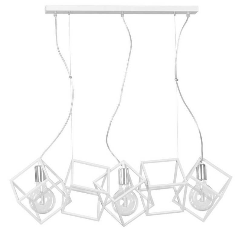 famlights Hängeleuchte, Pendelleuchte Svea aus Metall in Weiß 3 x E27, keine Angabe, Leuchtmittel enthalten: Nein, warmweiss, Hängeleuchte von famlights