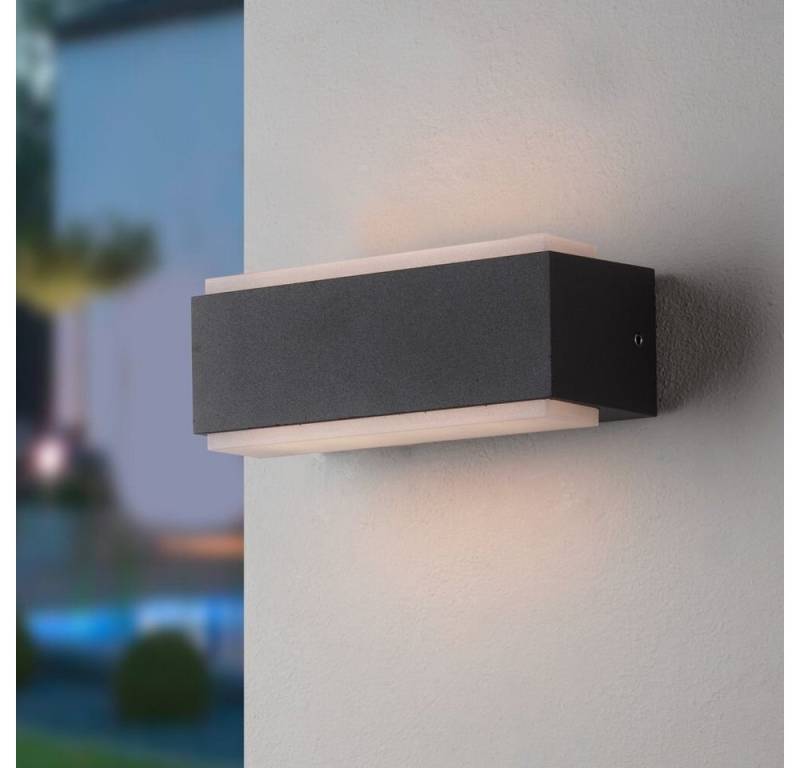 famlights LED Außen-Wandleuchte Scarlett, Länge: 142 mm, Ja, fest verbaut, Warmweiß von famlights