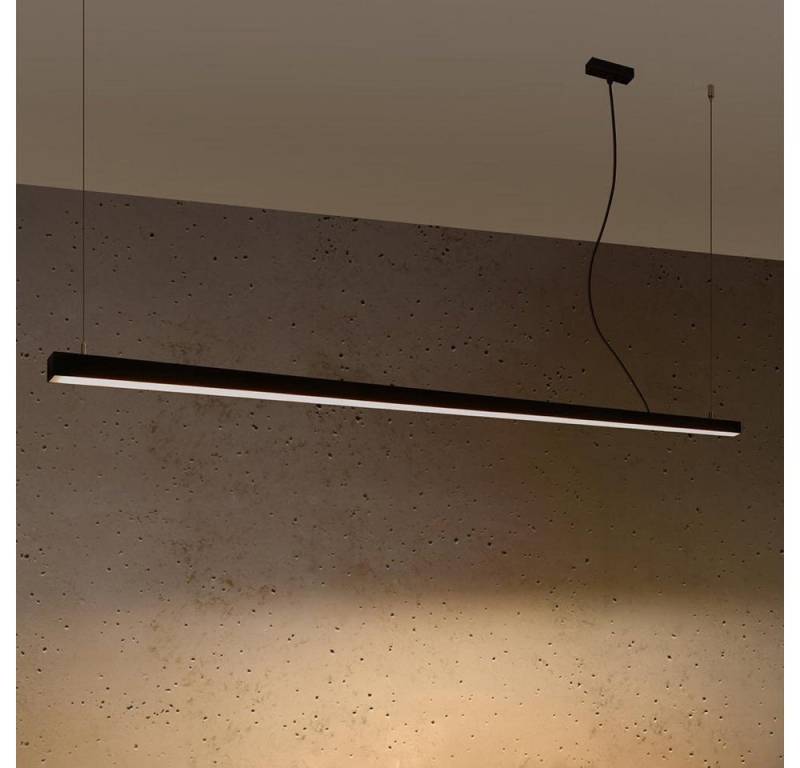 famlights LED Pendelleuchte Pinne, Farbe: Schwarz, Leistung: 50 W, Leuchtmittel enthalten: Ja, fest verbaut, LED,, Warmweiß von famlights
