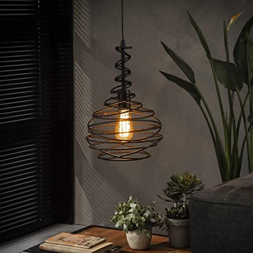 famlights Retro Deckenlampe Ruby für Esstisch / 1-flammige Metall Pendelleuchte/Esszimmerlampe industrial/Dimmbar Hängelampe Metall Esszimmer/Deckenleuchte Pendellampe Hängelampe Küche modern von famlights