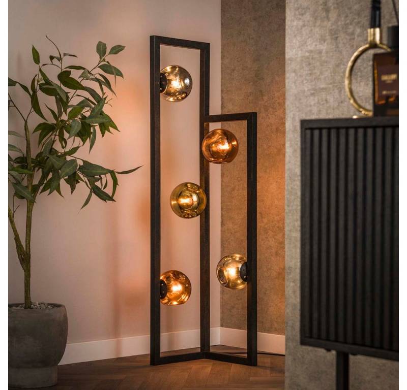 famlights Stehlampe famlights, Stehleuchte Frana in Mehrfarbig und Schwarz E27 5-flammig von famlights