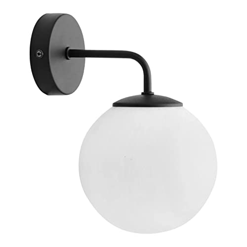 famlights Wandleuchte Innen Wandlampe Wand Lampe in Weiß und Schwarz Modern schlichte KENO E27 Metall Esszimmer Flur | 1-flammig von famlights