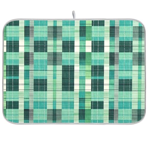Abtropfmatte mit Fischgrätenmuster, türkisgrün, für Küchentheke, Abtropfmatte, Theke, Wärmematte, 40,6 x 45,7 cm Abtropfmatte mit Fischgrätenmuster, türkisgrün, für Küchentheke, Abtropfmatte, Theke, Wärmematte, 40,6 x 45,7 cm von famyily