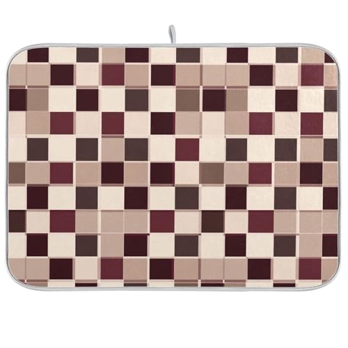 Chic Squares Abtropfmatte für Küchentheke, Abtropfgestell, saugfähig, 40,6 x 45,7 cm, Burgunderrot Chic Squares Abtropfmatte für Küchentheke, Abtropfgestell, saugfähig, 40,6 x 45,7 cm, Burgunderrot von famyily
