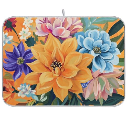 Dahlie Snapdragon Sukkulenten Pflanzen Orange Geschirrmatte Küchenmatte Theke Geschirrabtropftablett Küchenhelfer Hitzebeständig 45,7 x 61 cm Dahlie Snapdragon Sukkulenten Pflanzen Orange Geschirrmatte Küchenmatte Theke Geschirrabtropftablett Küchenhelfer Hitzebeständig 45,7 x 61 cm von famyily