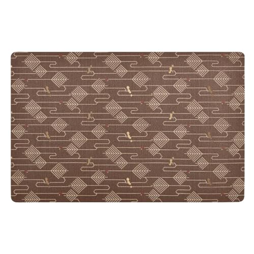 Fußmatte mit japanischen Vintage-Blumen, 81,3 x 50,8 cm, rutschfeste Gummi-Unterseite, für drinnen und draußen, saugfähig, für Zuhause, Innenbereich, Bauernhaus, Küche, Terrasse von famyily