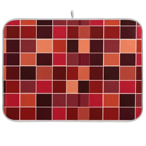 Glam Squares Abtropfmatte für Küche, Theke, Küche, Abtropfmatte, Luftfritteuse, hitzebeständige Matte, 40,6 x 45,7 cm, Burgunderrot Glam Squares Abtropfmatte für Küche, Theke, Küche, Abtropfmatte, Luftfritteuse, hitzebeständige Matte, 40,6 x 45,7 cm, Burgunderrot von famyily