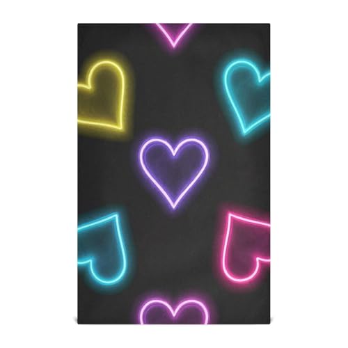 Neon Cololove Geschirrtücher Geschirrtuch Küchentuch Mikrofaser Urlaub Frottee Küchentücher Hängende Handtücher für Küche Druck Webart jetzt Designs 71,1 x 45,7 cm 4 Stück von famyily