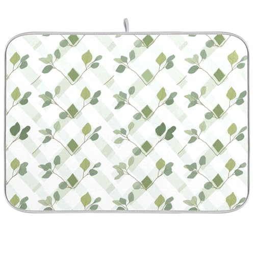 Rhomboid Grün Weiß Eukalyptus Abtropfmatte Küche Theke Zubehör Geschirr Abtropfmatte Küche Hitzebeständige Matte 18 x 24 Rhomboid Grün Weiß Eukalyptus Abtropfmatte Küche Theke Zubehör Geschirr Abtropfmatte Küche Hitzebeständige Matte 18 x 24 von famyily
