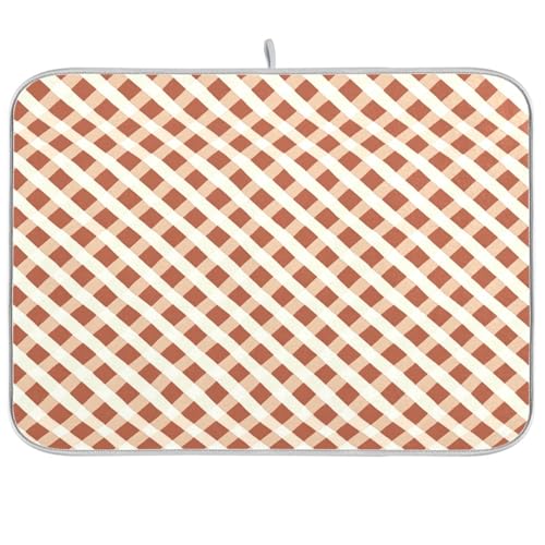Rhomboid White Terracotta Drying Dish Mat Drying Mat Kitchen Counter Drying Mats For Countertop Heat Resistant Kitchen Mat 18 x 24 von famyily