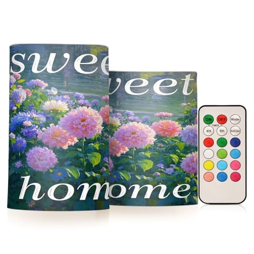 Sweet Home Ölgemälde Rosa Frühling Blumen Dekorative Flackernde Kerze mit Timer Elektronische Lichter Winddicht mit Timer für Camping Schlafzimmer Batteriebetrieben Sweet Home Ölgemälde Rosa Frühling Blumen Dekorative Flackernde Kerze mit Timer Elektronische Lichter Winddicht mit Timer für Camping Schlafzimmer Batteriebetrieben von famyily