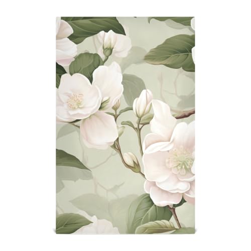 famyily Aesthetic Flower and Whites Geschirrtücher saugfähige Mikrofaser-Handtücher Urlaub Frottee Küchentücher Küchentücher Sommer Country Boho 71,1 x 45,7 cm 4er-Set von famyily