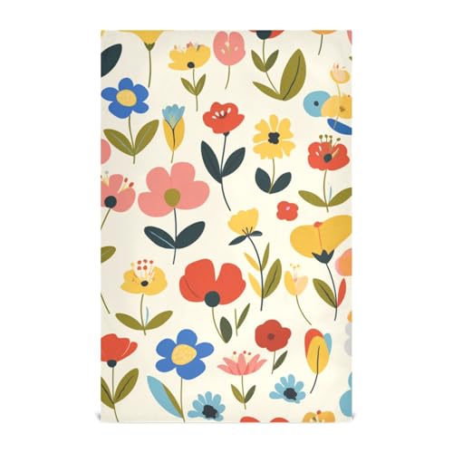 famyily Fresh Safari Flowers fusselfreie Geschirrtücher Mikrofaser Handtuch saugfähige Barhandtücher Frottee Küchentücher jetzt Designs neue Haustür 71,1 x 45,7 cm Set von 4 Stück von famyily