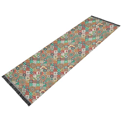 famyily Vintage dekorative Elemente Boho Schlafzimmer Läufer Teppich waschbar rutschfest Badezimmerteppich Quaste Bodenmatten für Party Abschlussball Heimdekoration von famyily
