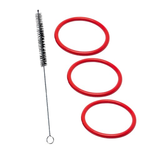fancility® 3x O-Ringe Dichtungsringe für DeLonghi Brüheinheit Brühgruppe Milchschlauch-Bürste Reinigungsbürste Kaffeevollautomat ECAM ESAM ETAM EAM EPAM Anpress-kolben & Thermoblock Silikon-Dichtung von fancility