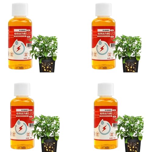 4-teiliges Pflanzenwachstumsverstärker-Ergänzungsmittel, 50 ml Flüssignahrung für Topfpflanzen, Pflanzen- und Blütenaktivierungsflüssigkeitslösung, Pflanzenwachstumsverstärker-Ergänzungsmittel von fanelod