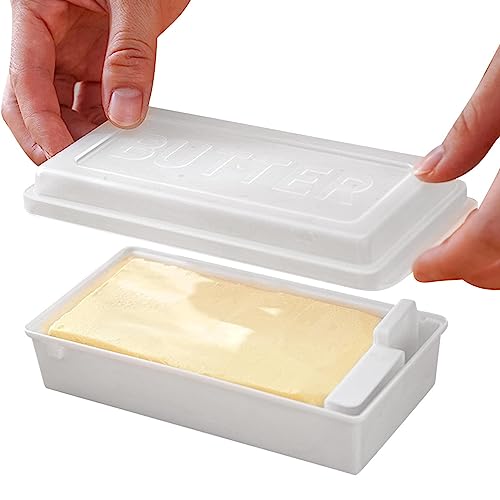 Butterauflauf mit deckel spüle bambus butter untertasse platte abnehmbare butter lagerbehälter plastik butter schüssel für kühlschrank lagerung von fanelod