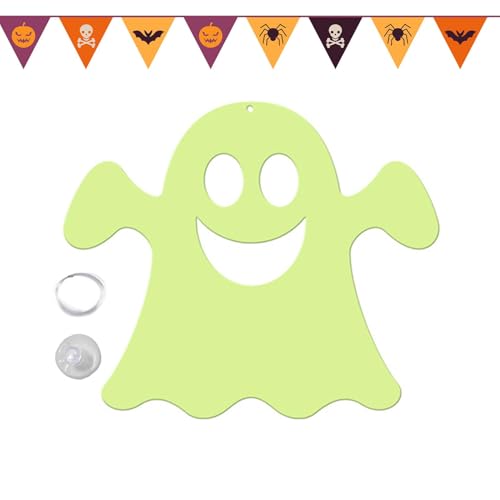 -Dekoration, beleuchtet, hängende, doppelseitig, große Dekoration für Fenster, Wand, Tür, Hof, Halloween-Motto-Party von fanelod