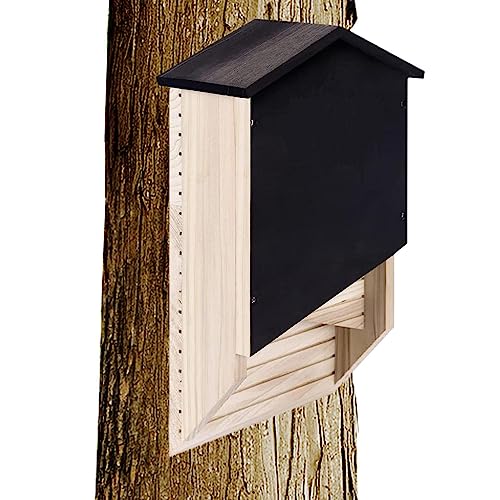 Fledermaushäuser für den Außenbereich, Fledermaus-Häuser aus Holz als Unterschlupf, Holz-Fledermaus-Box, Unterschlupf, wiederverwendbare Fledermausbox, Holzdekoration für den Überwinterung im Freien von fanelod