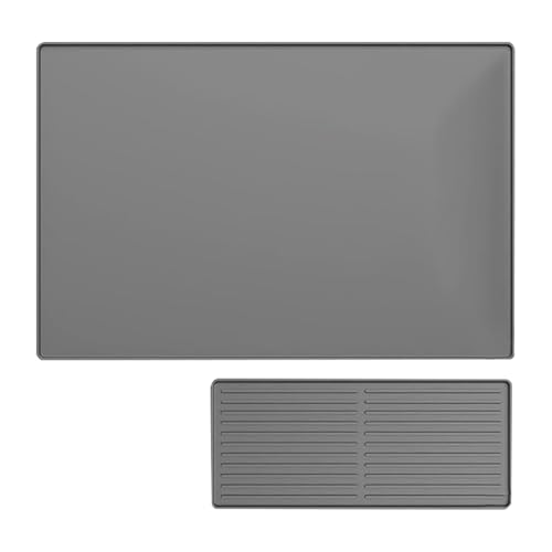 Kaffeemaschinenmatte, Silikon-Kaffeestationsmatte mit erhöhten Kanten, Abtropfmatte, multifunktionale Haustier-Futtermatte, Kaffeebar-Zubehör für Kaffeemaschine von fanelod