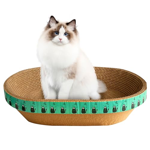 Karton Katzenkratzer, Katzenkratzbrett Bett, Wellpappe Kratzbett für Katzen, Hochdichtes Katzenkratzbrett, Doppelseitiges Ersatz-Kratzbrett, Katzenkratz-Loungebett Karton Katzenkratzer, Katzenkratzbrett Bett, Wellpappe Kratzbett für Katzen, Hochdichtes Katzenkratzbrett, Doppelseitiges Ersatz-Kratzbrett, Katzenkratz-Loungebett von fanelod