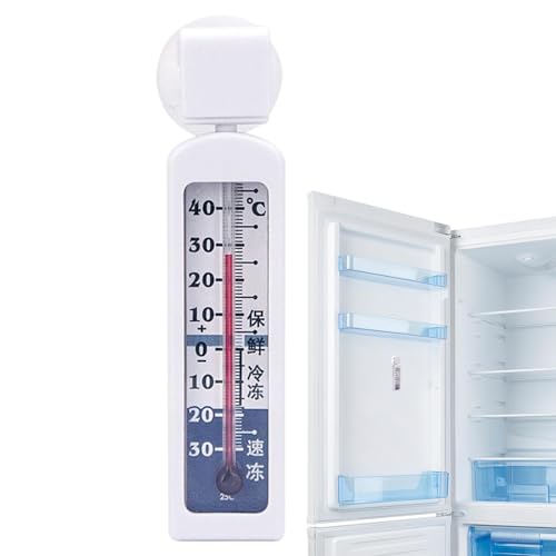 Kühlschrank-Gefrierschrank-Thermometer, Bereich -30 bis +50 °C, professioneller Gefrierschrank-Thermograph, vertikales Kühlschrank-Gefrierschrank-Temperaturmessgerät mit Saugnapf Kühlschrank-Gefrierschrank-Thermometer, Bereich -30 bis +50 °C, professioneller Gefrierschrank-Thermograph, vertikales Kühlschrank-Gefrierschrank-Temperaturmessgerät mit Saugnapf von fanelod