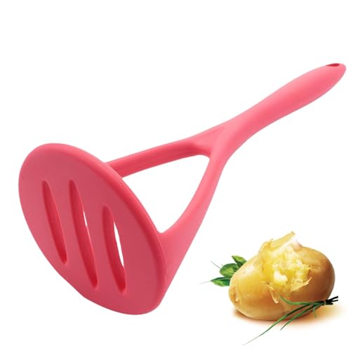 Masher - Kartoffel-Smasher | Silikon Kartoffelstampfer | Nicht-Kratz-Kartoffelstampfer Silikon Masher für Glatte Kartoffeln Masher Werkzeug Hitzebeständige Masher & Mixer für von fanelod