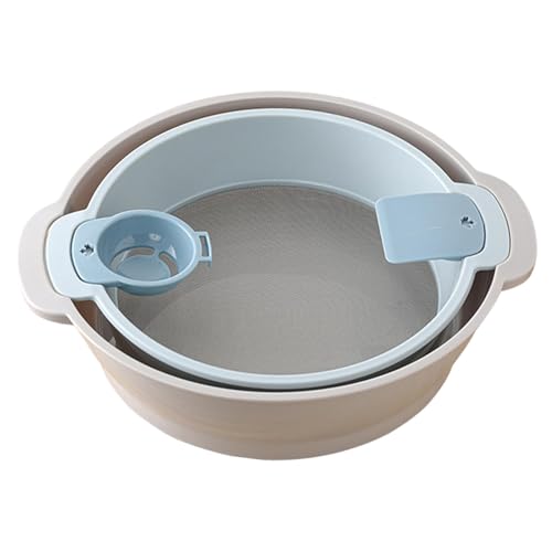 Mehlsieb | Trimmschalen-Set mit Sieb, leichtes Mehlsieb, Pfannen-Set, reduziert Abfall, Pollensammlung für Küche Backen Mehlsieb | Trimmschalen-Set mit Sieb, leichtes Mehlsieb, Pfannen-Set, reduziert Abfall, Pollensammlung für Küche Backen von fanelod