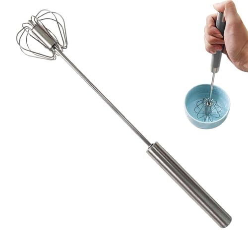 Schneebesen, Whizzy Schneebesen, Edelstahl, Ballon-Schneebesen, Handeierschläger, manueller Milchaufschäumer, rotierender Rührer zum Backen, Rühren, Kochen, Schlagen von Küchenutensilien von fanelod