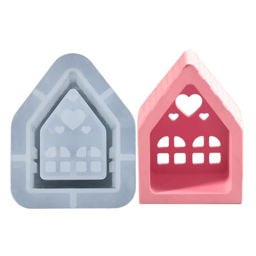 Silikonform - Lebkuchenform | Weihnachten Silikonformen | Hausform | Haus Kerzenhalter machen Form | Gussform Haus Gips Herstellung Formen Kerzenhalter Formen für Ornamente von fanelod
