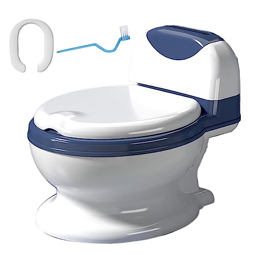 Töpfchentrainingstoilette | Sicherer Töpfchensitz für Toilette mit Reinigungsbürste, Töpfchentrainingssitz, Toilette für Kinder, die gute Töpfchengewohnheiten entwickeln von fanelod