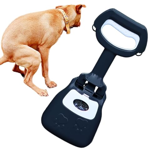 Tragbare Haustierkotschaufel für Hunde und Katzen, Hundekotschaufel, Haustierabfallentfernungsschaufel, Rutschfester Griff, Gehkotentferner, Greifer zum Aufheben von KOT aus Hof, Gras, von fanelod