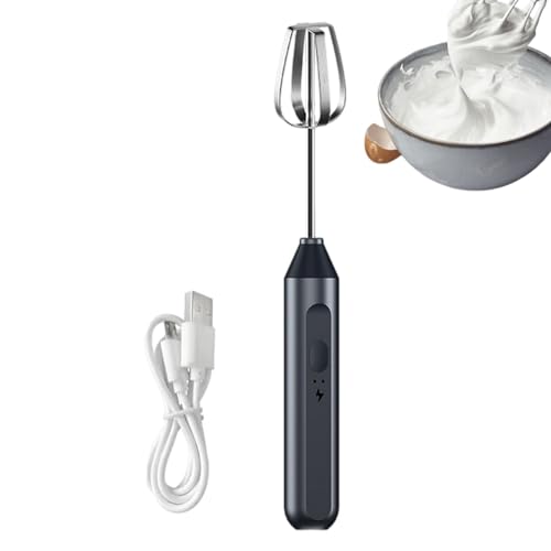 Tragbarer Eieraufschäumer, batteriebetriebener Aufschäumer, verstellbarer elektrischer Aufschäumer, Handmixer Schneebesen Tauchmixer für Milchshake, Sahne, Küche, Buttersoßen und Suppe von fanelod