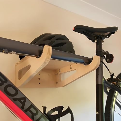 Wandhalterung, Fahrradständer, 30 cm Haken für den Innenbereich, flexible Holzhaken für den Innenbereich, Holz-Fahrradaufbewahrungshalterung für Halter, kratzfester Fahrradaufhänger & Organizer von fanelod