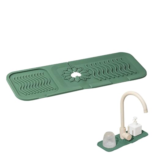 Wasserhahnmatte für Küchenspüle, 2024 neue Küchenspüle, Spritzschutz, Silikon-Abtropfmatte, schnell trocknende Stein-Spülbeckenablage, Spritzschutz, Spültisch-Wasserhahn-Matte, Spritzschutz für Küche von fanelod