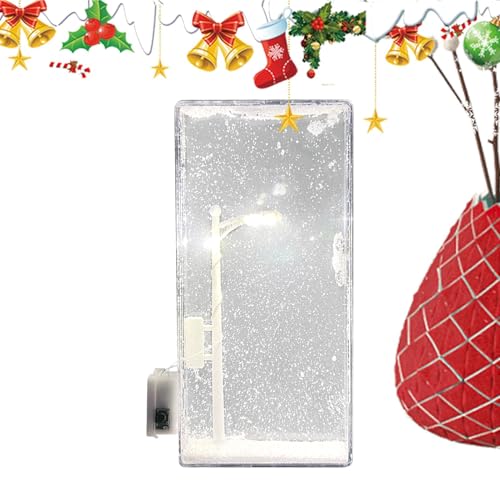 Weihnachts-Nachtlicht, niedliches Schreibtischlicht – Weihnachtsdekoration zum Basteln, verschneite Nacht, Straßenlampen, Nachtlicht, Geburtstagsspielzeug für Freundinnen, Liebhaber von fanelod