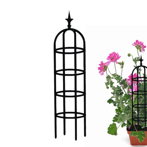fanelod Gartenspalier für Kletterpflanzen im Freien, 180 cm hohe Metall-Gartenobelisken für Kletterpflanzen, rostfreies Metall-Gartenpflanzen-Stützspalier für Topfpflanzen, Blumen, Gemüse von fanelod