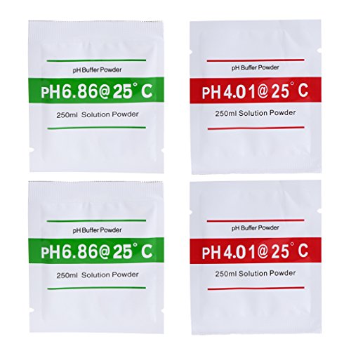 FangWWW 4 Stück pH-Pufferlösung Pulver PH für Test Meter messen Kalibrierung 4,01 6,86 von fangWWW