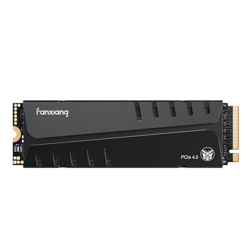M2 SSD 2TB Nvme M.2 2280 Interne SSD Festplatte PCIe 4.0 DRAM mit Kühlkörper, 7400MB/s Lesen, 6800MB/s Schreiben, für Gaming, Programme, Videoschnitt (S770) von fanxiang