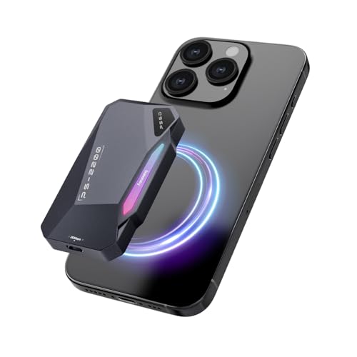 fanxiang 1TB Externe SSD,2050MB/s USB 3.2 Gen 2x2 Magnetic SSD,4K ProRes Speicherung,mit magnetischem Ring,RGB Touch Control Lighting für iPhone/Android/PC/Mac von fanxiang
