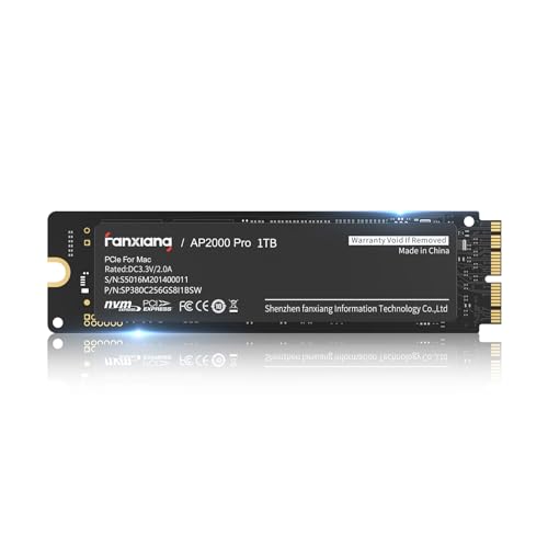 fanxiang AP2000Pro NVMe SSD, 1TB, Lesen bis zu 3500MB/s Kompatibel mit Apple Upgrade für MacBook Air, MacBook Pro, iMac,Mac Pro von fanxiang