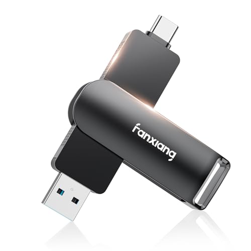 fanxiang Externer SSD 960 GB, bis zu 2050 MB/s, schnelles externes SSD-USB-C-Laufwerk, 2-in-1-Dual-Flash-Laufwerk Typ C+ USB A 3.2 Gen2 Solid State Drive für iPhone 15/Android/Tablet/PC/Mac (FF951) von fanxiang