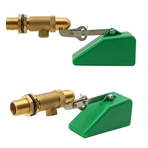 1/2" Messing Wasser Schwimmerventil mit verstellbarem Arm, Original Float Kugelhahn für Automatische Wassernapf Tank Trog für Rinder Pferd Schwein Schaf Hundetrinker 2 Stück von MasXirch
