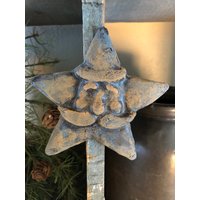 Geschwärzter Bienenwachs Stern Nikolaus Ornament #468~Primitiv~Weihnachten~Santa~Ornies~Winter~Gastgeberin Geschenk~Santas von farmfieldprimitives