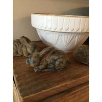 Geschwärztes Bienenwachs Hasen-Set #027 ~Primitiv~Frühling~Ostern~Schalenfüller~ von farmfieldprimitives