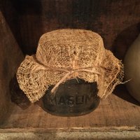 Geschwärztes Bienenwachs Kleines Einmachglas #541 ~Primitive~Küche~Half Pint~ von farmfieldprimitives