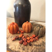 Urige Bienenwachs Kürbisse #349 ~Geschwärztes Bienenwachs~Orange~Herbst~Herbst~Kekse~Ernte~Halloween~Danksagung~ von farmfieldprimitives