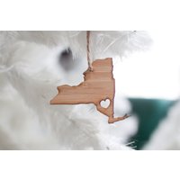 New York State Ornament - I Heart Bambus Ny Förmige Souvenir Christmas Tree Holz Zustand Geformt New York State Ornament - I Heart Bambus Ny Förmige Souvenir Christmas Tree Holz Zustand Geformt von farmhousemoon
